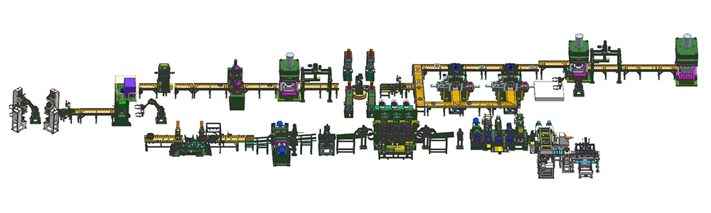 Front View of Fully Automatic Steel Wheel Production Line
