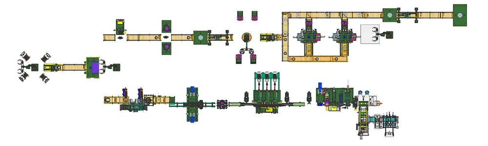 Top View of Fully Automatic Steel Wheel Production Line